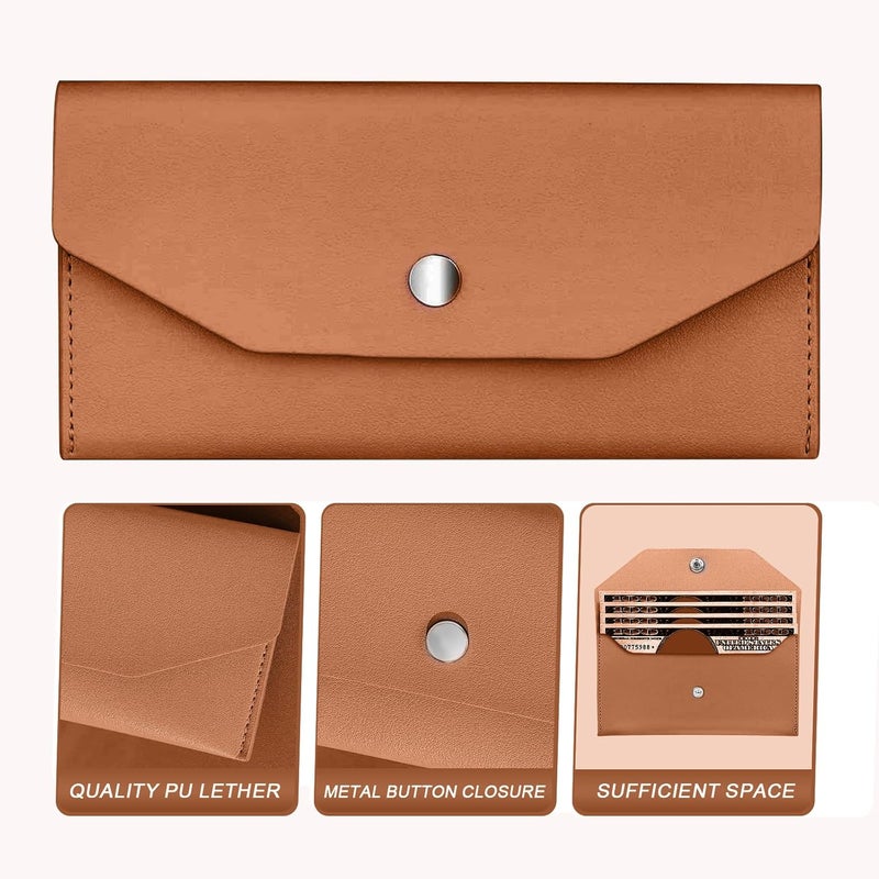 Nolcha Pu Leather Cash Envelope Wallet - Reusable Cash Stuffing Wallet for Men and Women -Brown - Image 3